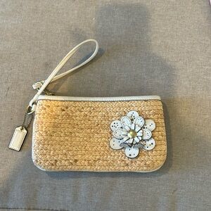 Coach Straw Wristlet